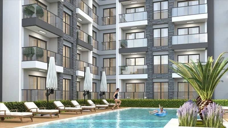 Новая закрытая резиденция с бассейнами, Аксу, Анталия, Турция Новая закрытая резиденция с бассейнами, Аксу, Анталия, Турция