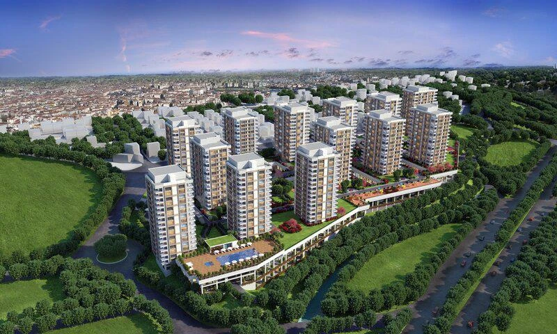 Жилой комплекс недалеко от парка, станции метро и Международного финансового центра, Чекмекёй, Стамбул, Турция Жилой комплекс недалеко от парка, станции метро и Международного финансового центра, Чекмекёй, Стамбул, Турция