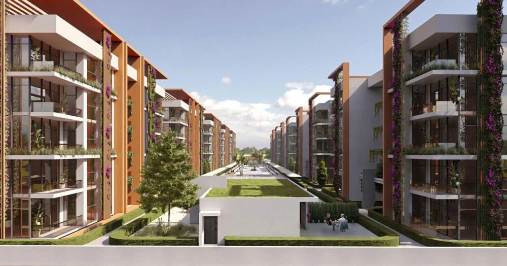 Жилой комплекс с несколькими бассейнами, спортзалом, детской площадкой, Дёшемеалты, Анталья, Турция