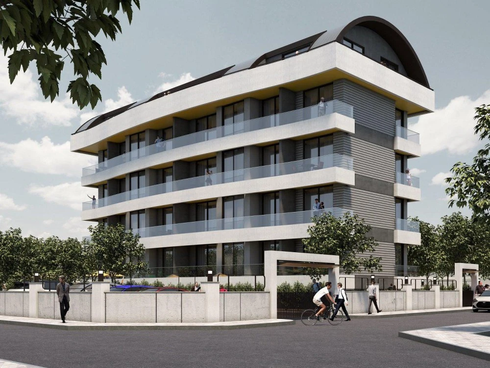 Резиденция с бассейном рядом с морем, Оба, Турция