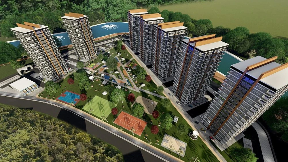 Готовый жилой комплекс со спортивными площадками, Тарсус, Мерсин, Турция