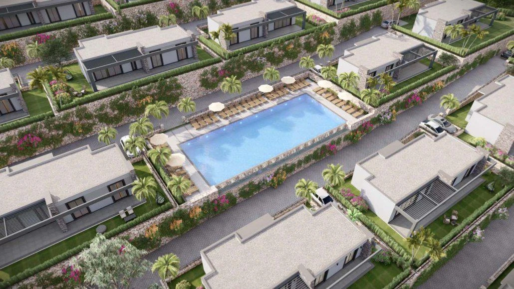 Комплекс вилл с бассейном в центре Бодрума, Турция