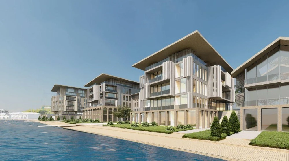 Новая большая резиденция с отелями и гаванями для яхт в самом центре Стамбула, Турция