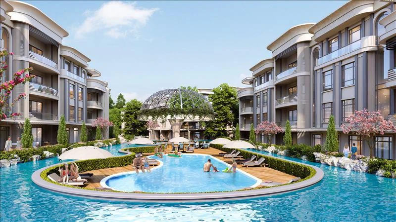 Новая резиденция с бассейнами и зелеными зонами рядом с торговыми центрами и автомагистралями, Коджаэли, Турция Новая резиденция с бассейнами и зелеными зонами рядом с торговыми центрами и автомагистралями, Коджаэли, Турция