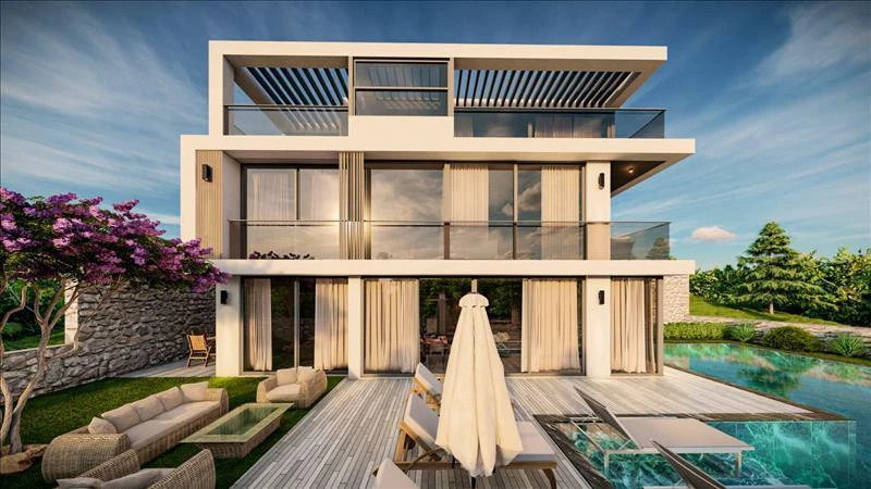 Комплекс вилл с панорамным видом и бассейнами, Калкан, Турция