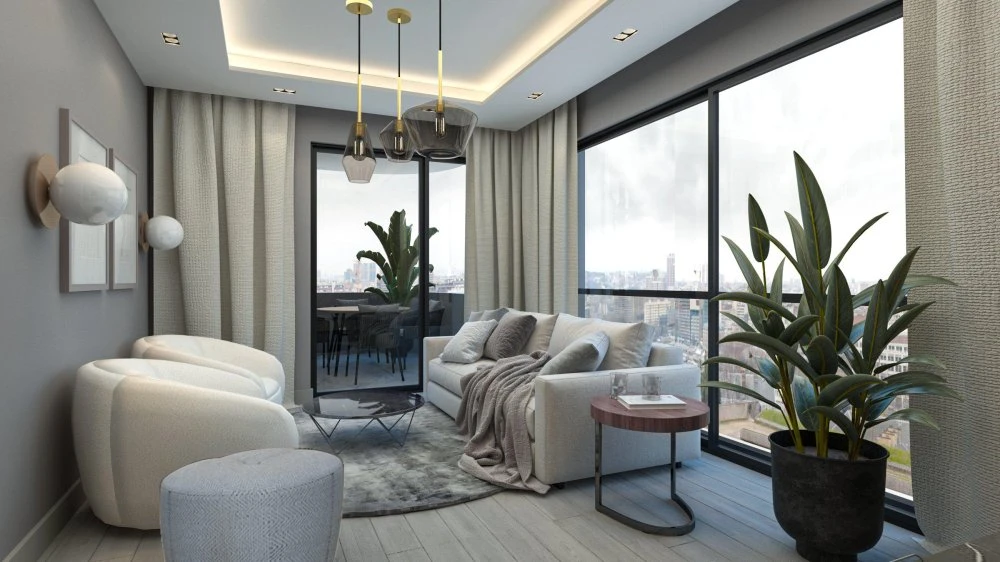 Жилой комплекс с меблированными апартаментами и бассейном с аквапарком, Мерсин, Турция