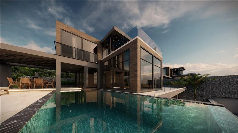 Меблированные виллы с бассейнами, фитнес-залами и кинотеатрами, Калкан, Турция