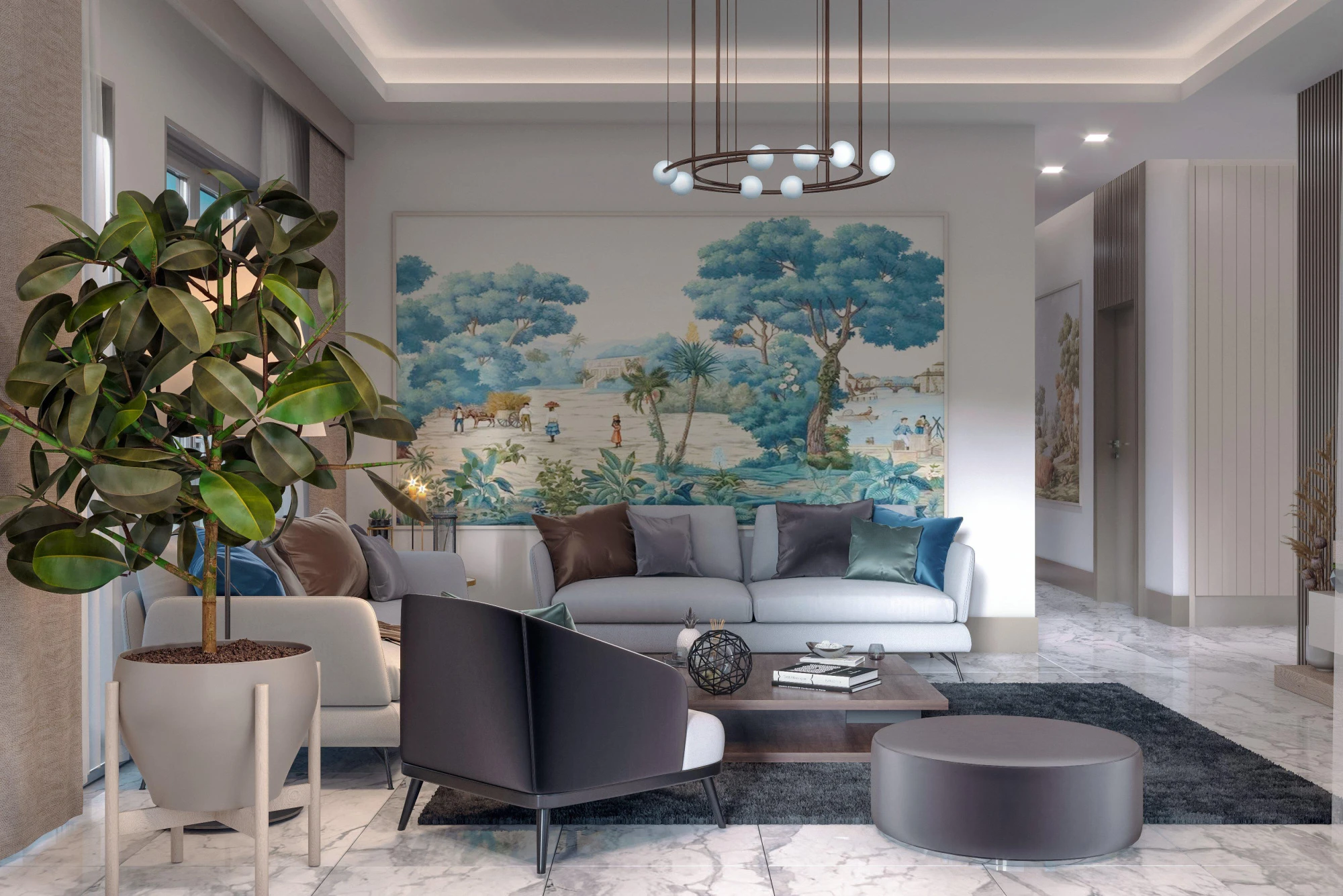 Новый жилой комплекс Terra Manzara с бассейнами и живописным видом недалеко от моря и исторического центра города, Анталья, Турция