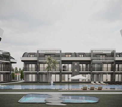 Курортный жилой комплекс с общим бассейном, в активно развивающемся районе Белек, Анталия, Турция