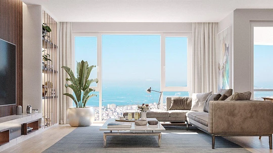 Апартаменты с панорамным видом на море, город и Принцевы острова, Пендик, Стамбул, Турция