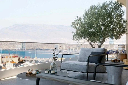 Высотная резиденция с панорамным видом, бассейнами и конференц-залом в 720 метрах от моря, Измир, Турция
