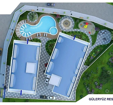 Жилой комплекс с бассейном, тренажерным залом и сауной, 2 км до моря, Паяллар, Турция