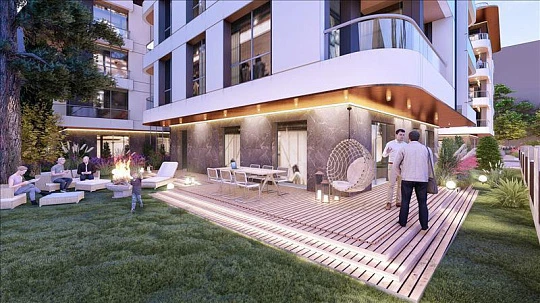 Новая резиденция с садом рядом со станцией метро, Стамбул, Турция