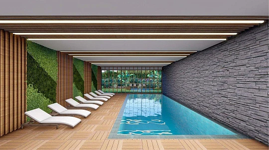 Новая резиденция с бассейнами, охраной и теннисным кортом недалеко от моря, Демитраш, Турция