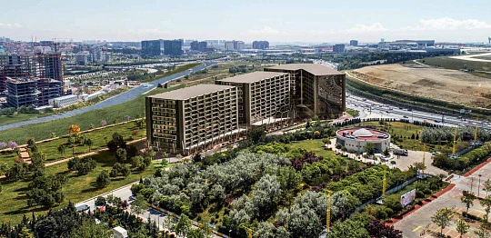 Жилой комплекс с видом на сад и парк, недалеко от торговых центров и университетов, Кючюкчекмедже, Стамбул, Турция