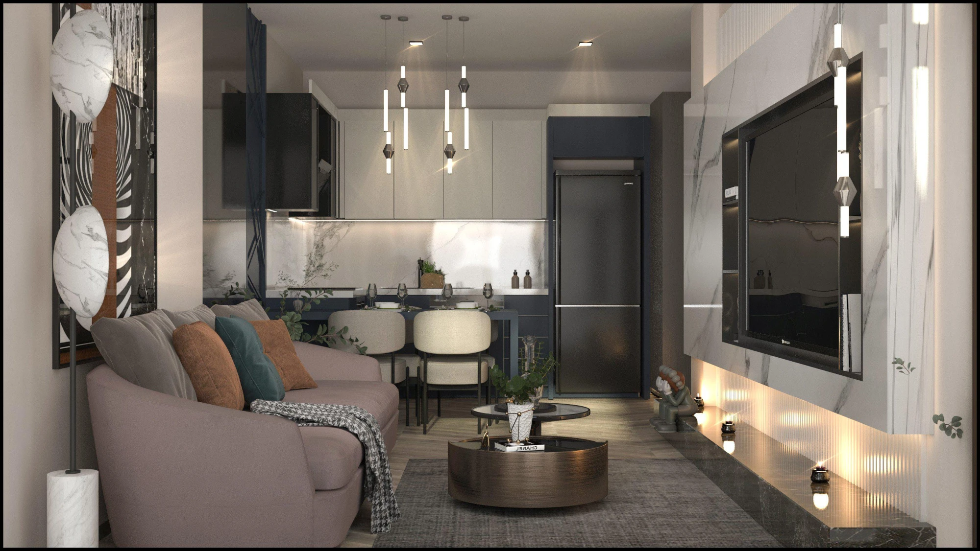 Просторные двухкомнатные апартаменты в новом комплексе, 600 метров до моря, Эрдемли, Мерсин, Турция