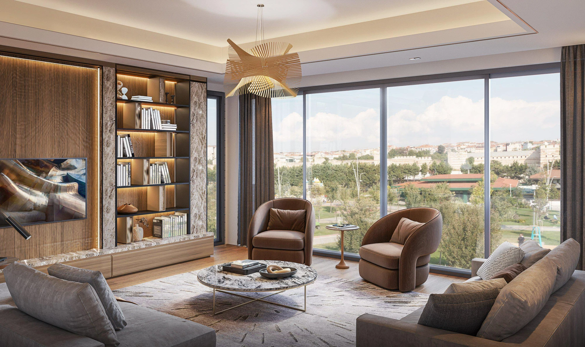 Новая резиденция с бассейном, тренажерным залом и кинотеатром, Стамбул, Турция