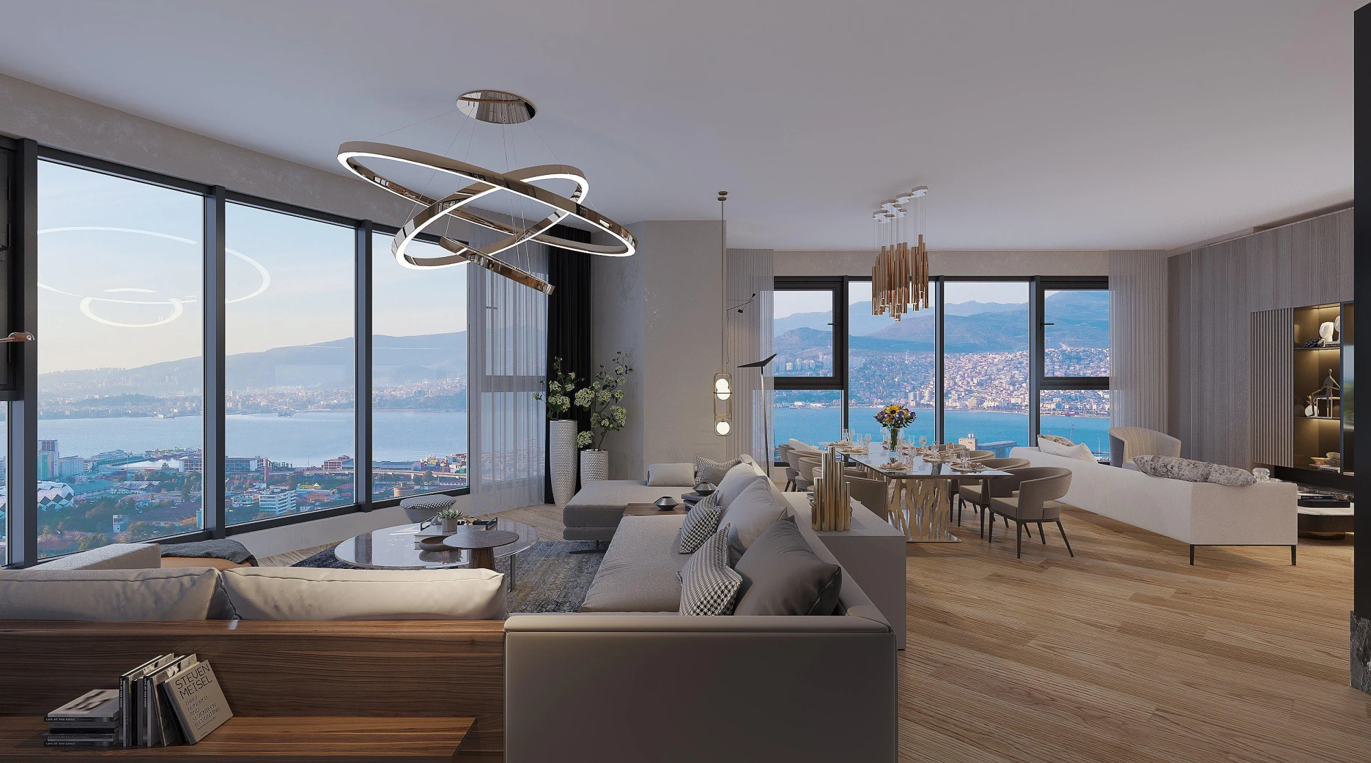 Новая резиденция с бассейнами, конференц-залом и круглосуточной охраной, Измир, Турция