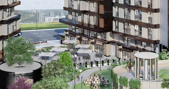 Жилой комплекс с местами для работы и отдыха, в тихом и зелёном районе рядом с метро, Кягытхане, Стамбул, Турция